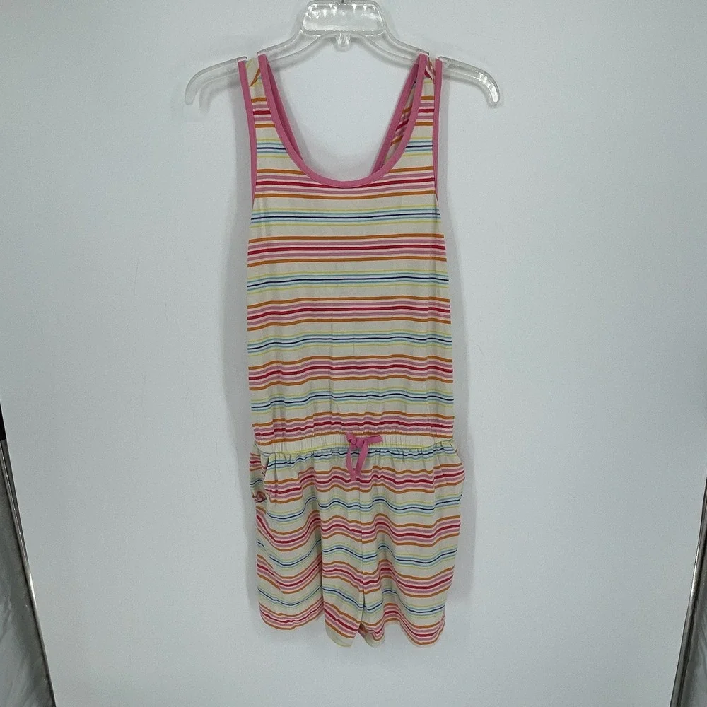 Cat & Jack Girl's Multicolor Striped Sleeveless Knit Romper Size XXL 16/18 Plus